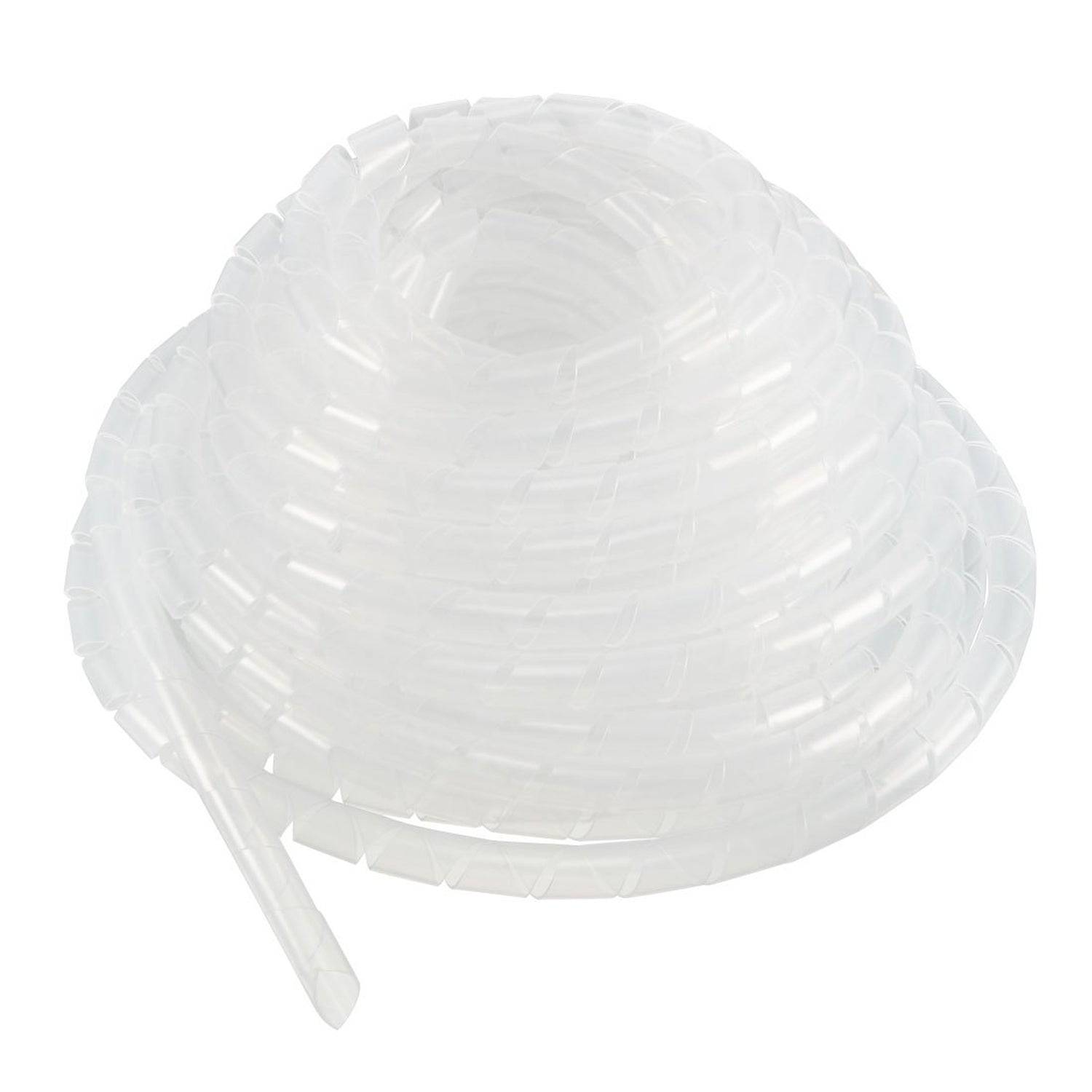 10mm Spiral Wrapping Band for Wires - White - 10Mtr