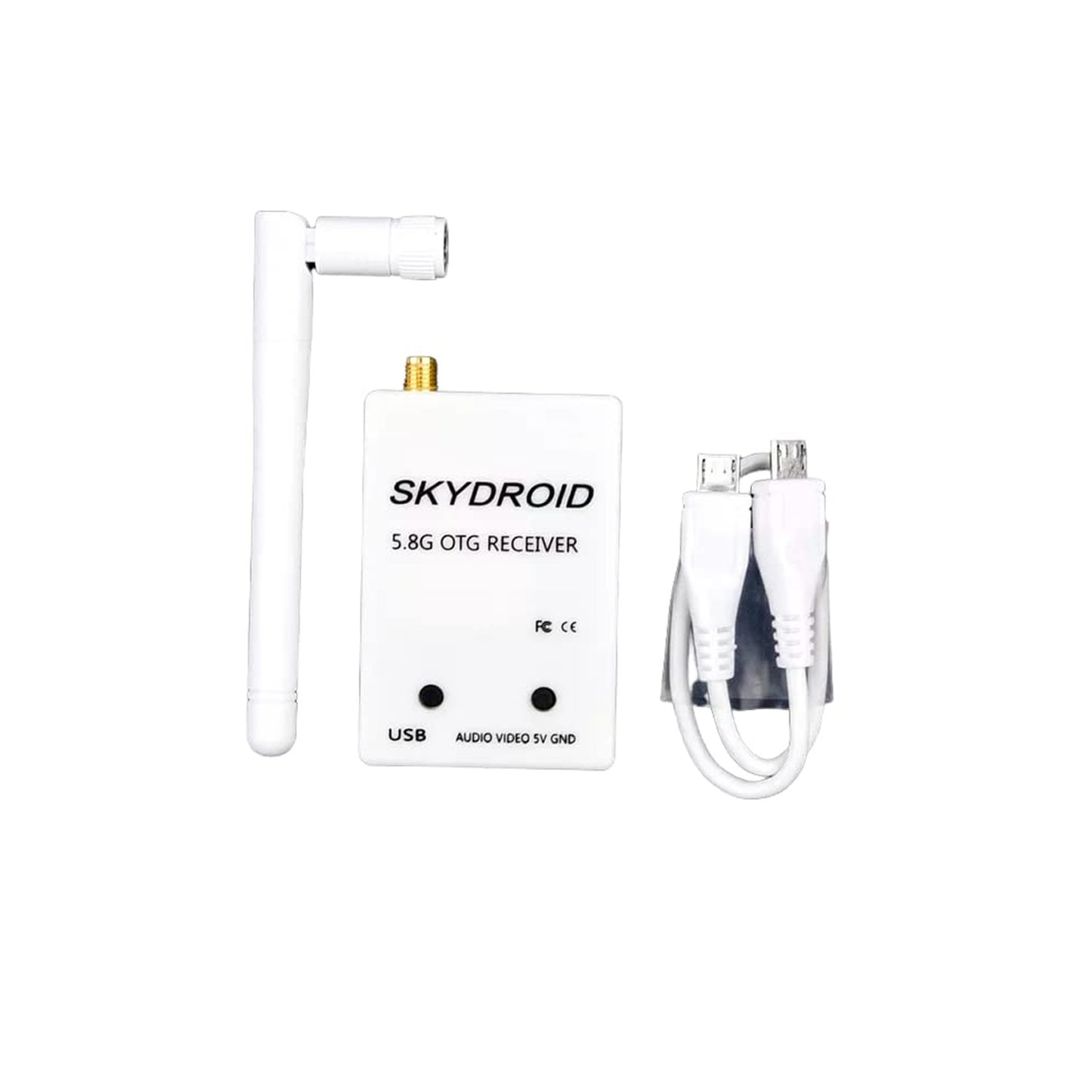 5.8G UVC OTG Receiver UVC OTG Android Receiver Android AV Receiver Wireless Android AV Receiver With USB-C Affordable Android Car Receiver With HDMI High-Quality Android AV Receiver With Bluetooth Wireless Receiver For Car Audio System - White - RS3207