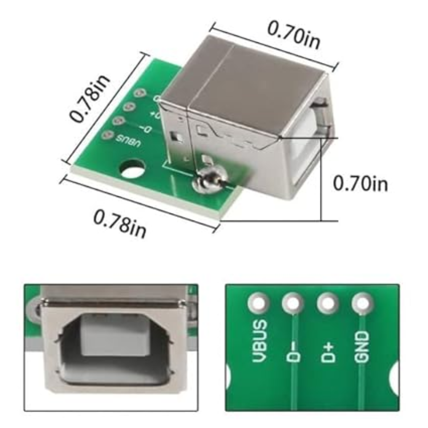 Breakout PCB USB B