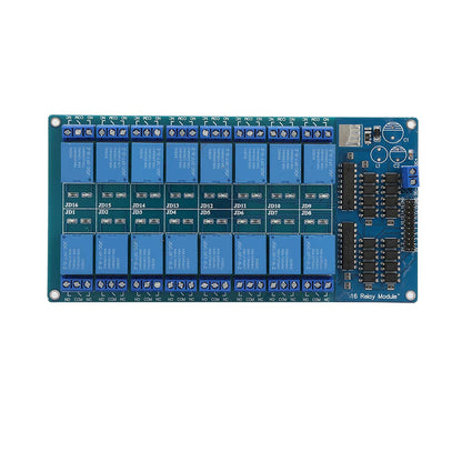 16 Channel 5V Relay Module 5V 16 Channel Relay Module with Light Coupling LM2596S Power Supply - RS4897 - REES52