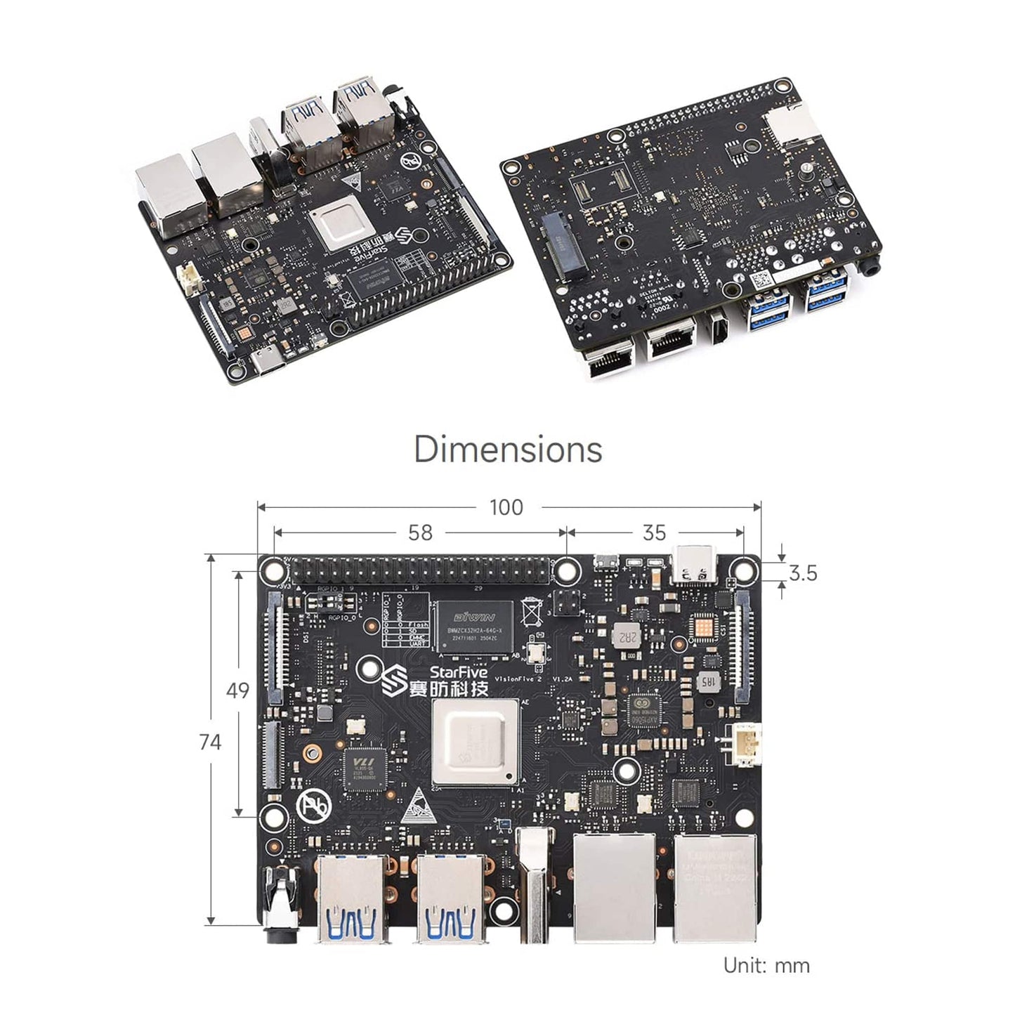 VisionFive2 RISC-V Single Board Computer