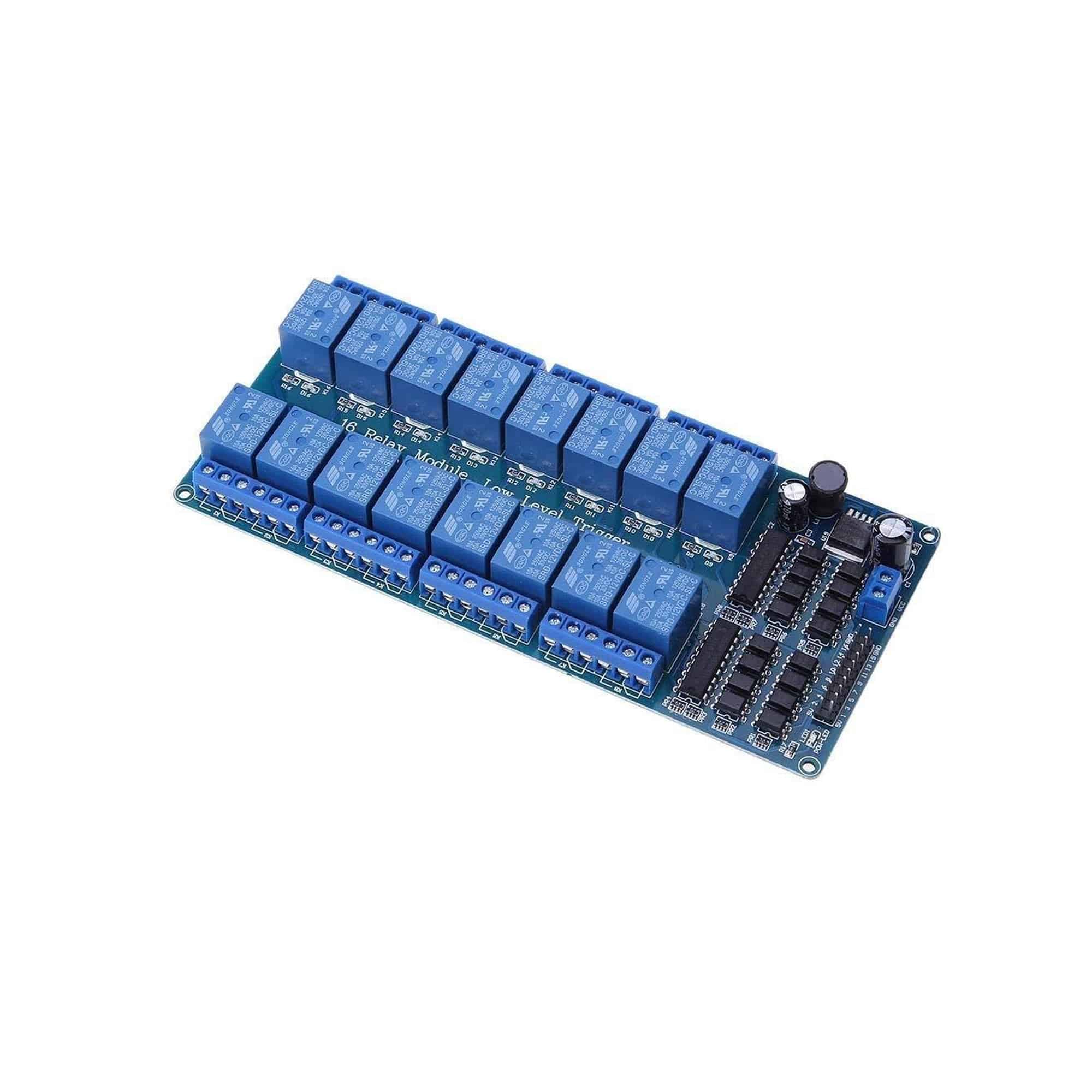 16-Channel Relay Module 12V 16 Channel Relay Module with Light Coupling