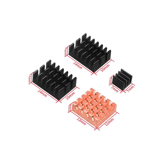 Raspberry Pi 5 Copper Aluminum Heat Sink Passive Cooling Heatsinks with Self-Adhesive Radiator for Raspberry Pi 5 4GB, 8GB - RS5764 - REES52