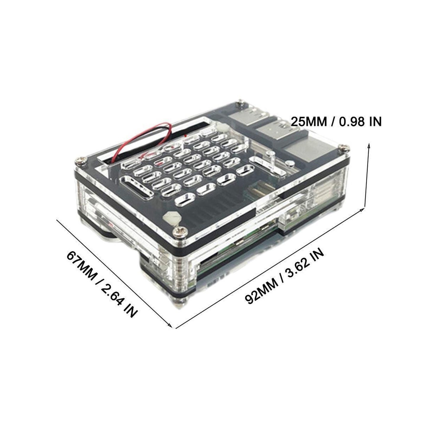 Raspberry Pi 5 9-Layer Case Protective Shell Acrylic Raspberry Pi 5 Case compatible with Raspberry Pi 5 4GB, 8GB - RS5777 - REES52