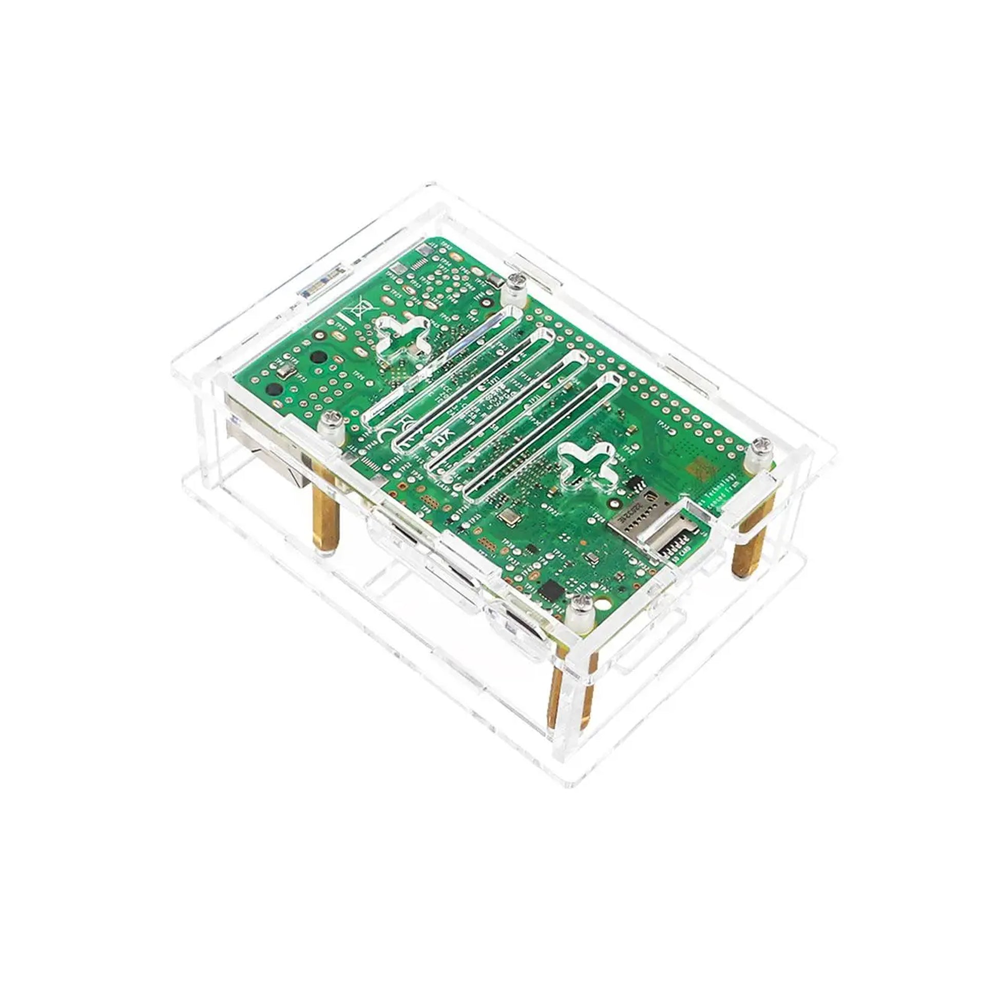 Raspberry Pi 5 Acrylic Case Transparent Protective Shell Support Cooling Fan Heat Sink Radiators, and Camera Installation- RS5783 - REES52