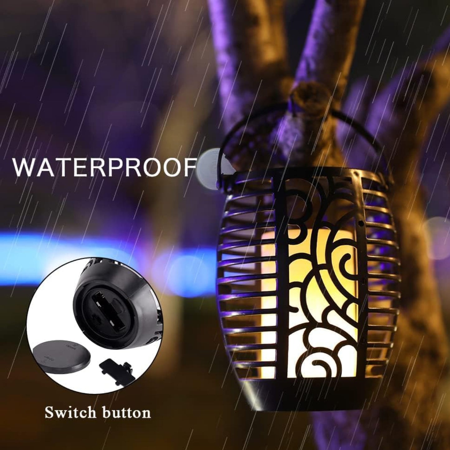 Hanging Lantern Solar Light LED Solar Table Lamp Solar-Powered Hanging Lantern With Warm LED Light Decorative Outdoor Lantern For Garden And Patio, Yard, Walkway, Pathway - RS5853