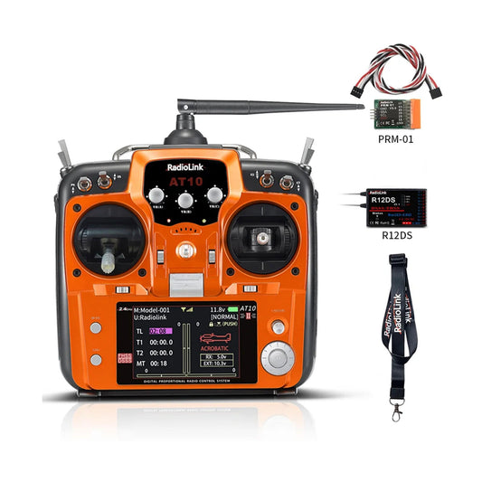 Radiolink AT10II Transmitter with R12DS 12 Channels Receiver