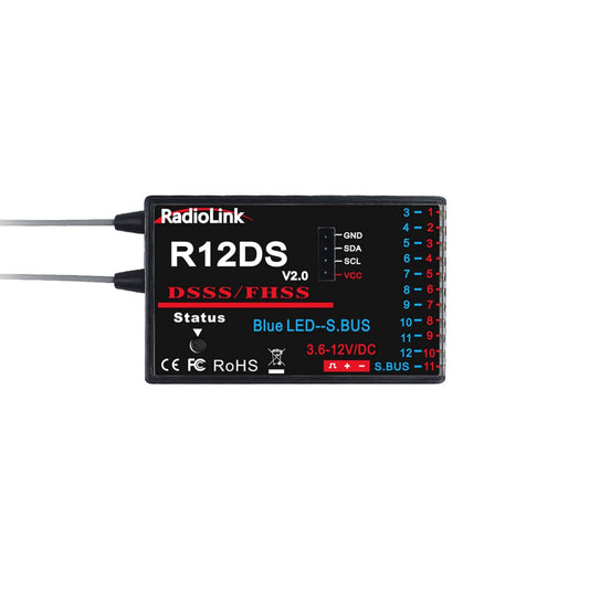 Radiolink R12DS RC Receiver 2.4GHz 12 Channels