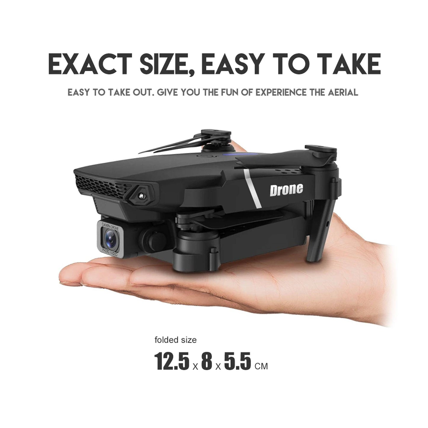 E88 Foldable Drone Wi-Fi 4K FPV Single Camera 360° Flip