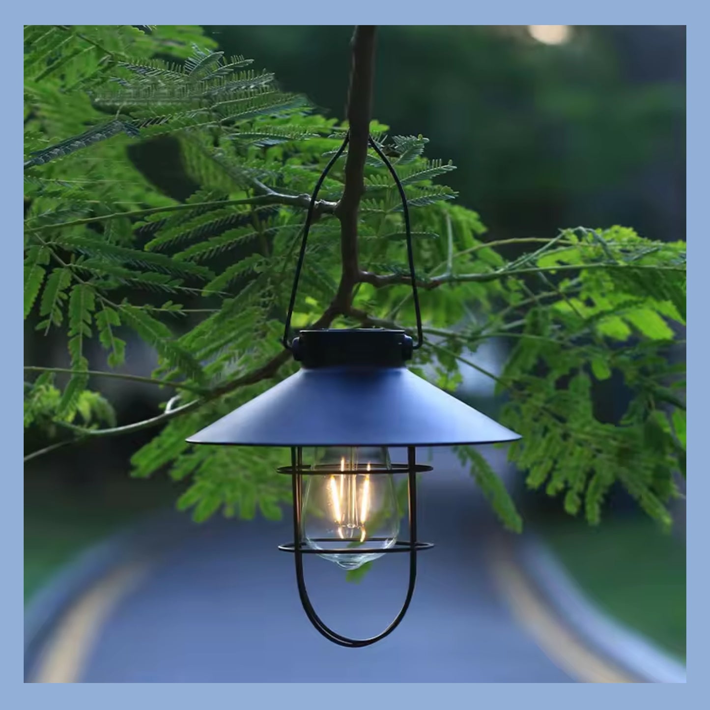 Wall Mount Hanging Solar Light Solar-Powered Hanging Lantern With Wall Mount Solar Outdoor Lights For Garden, Patio, And Fence Wireless Solar Lights - Bronze - RS6131