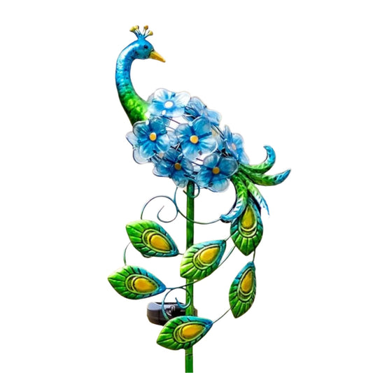 Peacock Stake Solar Lights Solar-Powered Metal Peacock Stake Lights Garden Decoration Solar Lights Walkway Solar Light Waterproof Solar LED Light - RS6137