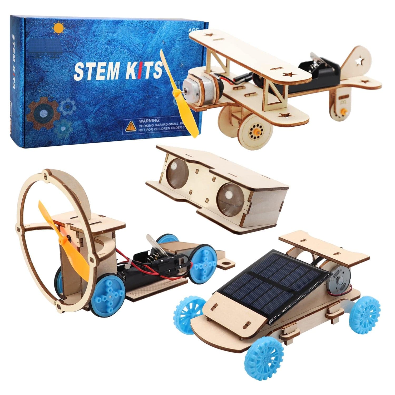 DIY 4 in 1 Wooden Science Experiment Model Kit 4 in 1 Set