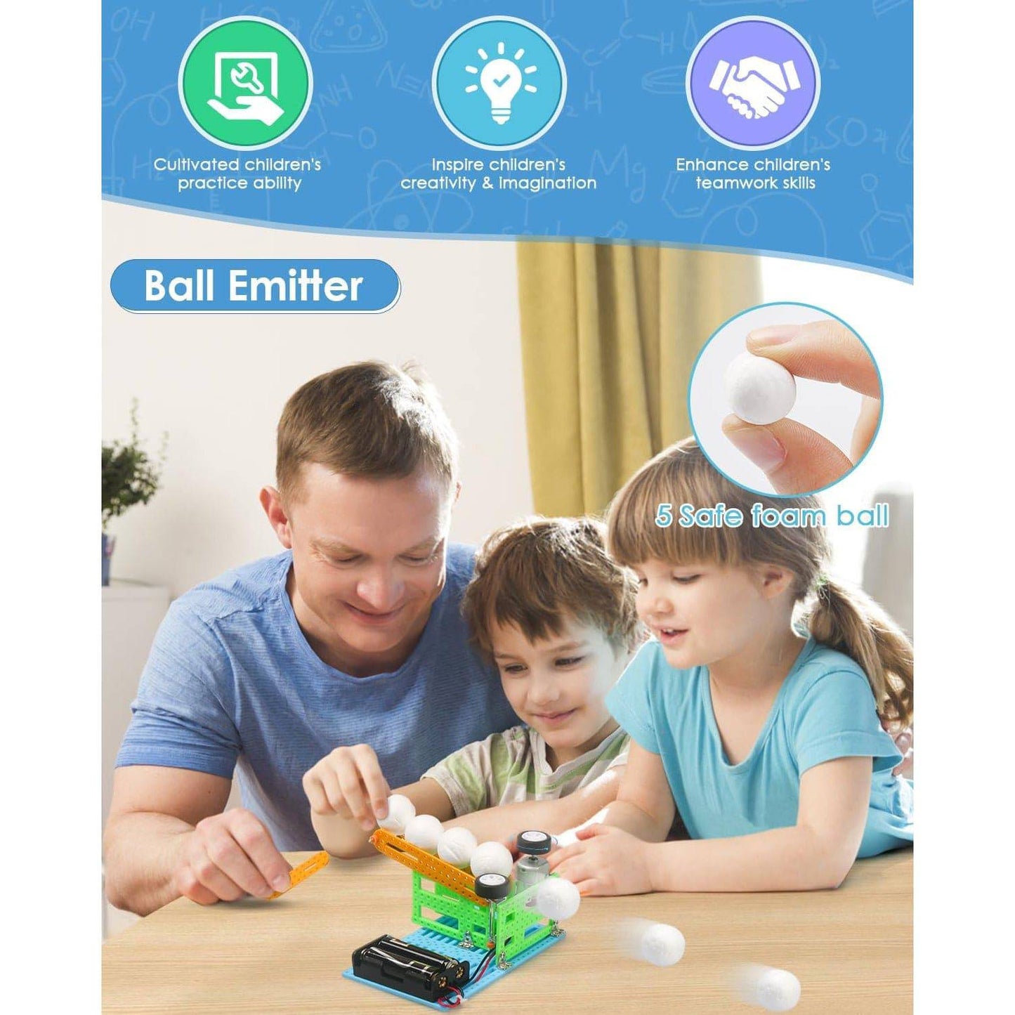 DIY 6-in-1 STEM Kit, Electronic Robotic for Kids 8-12 Years