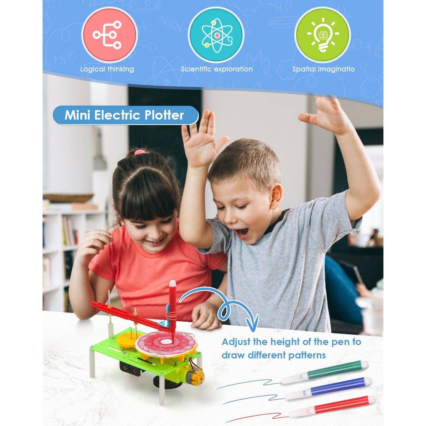 DIY 6-in-1 STEM Kit, Electronic Robotic for Kids 8-12 Years