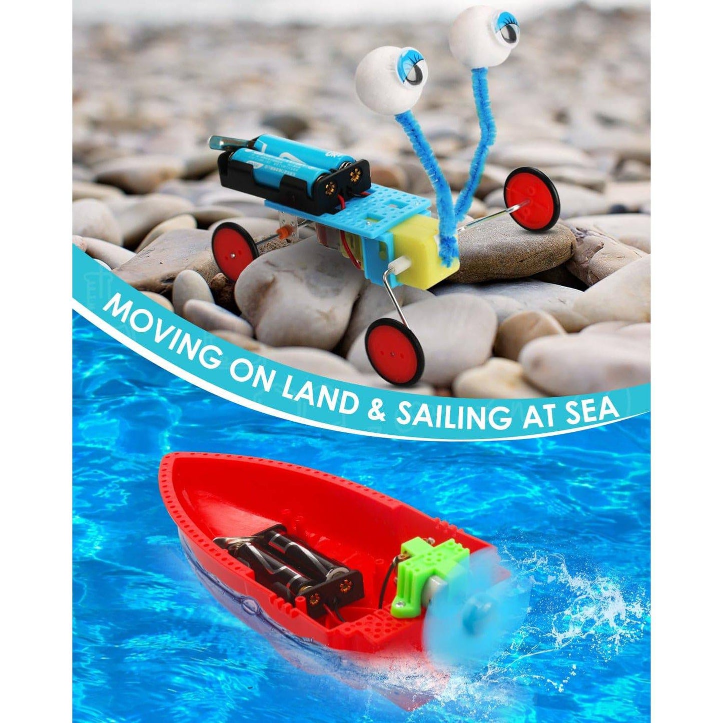 DIY 6-in-1 STEM Kit, Electronic Robotic for Kids 8-12 Years