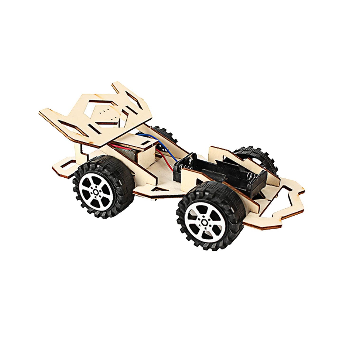 DIY Wooden F1 Racing Car Kit Wooden Wireless Remote Control F1 Racing Car Science Kit to Build - RS6173