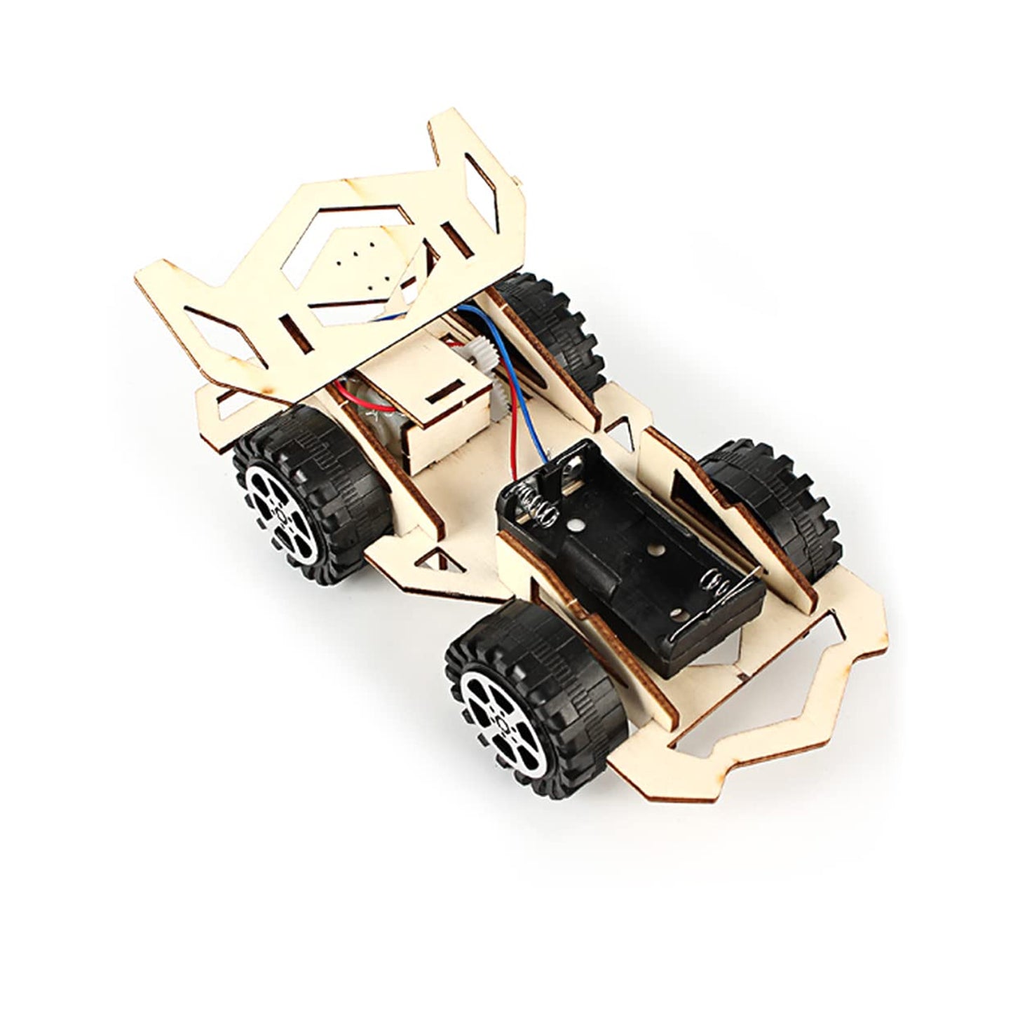 DIY Wooden F1 Racing Car Kit Wooden Wireless Remote Control F1 Racing Car Science Kit to Build - RS6173