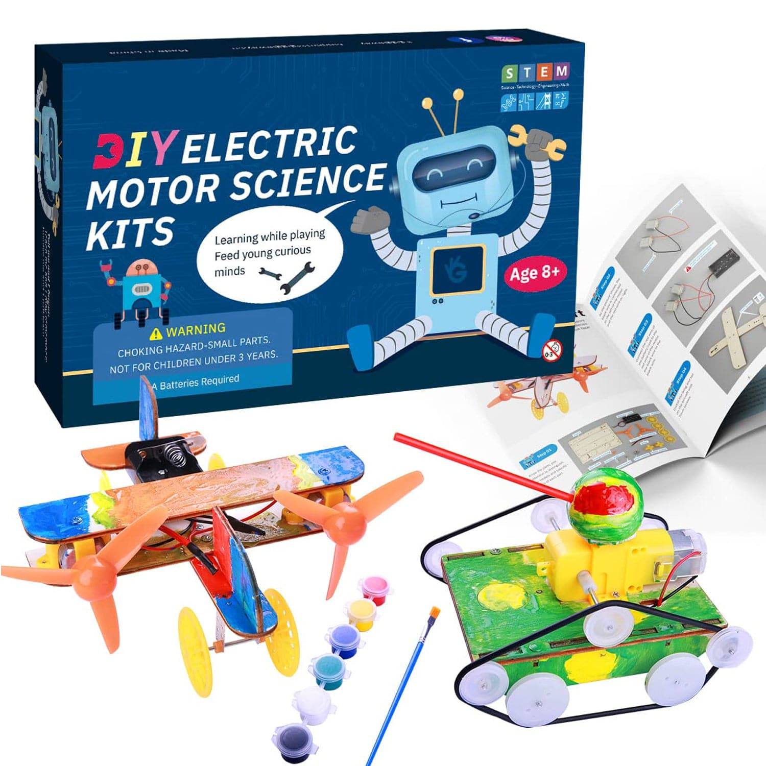 DIY 2-in-1 Wooden Robotic STEM Kit, Woodworking Project