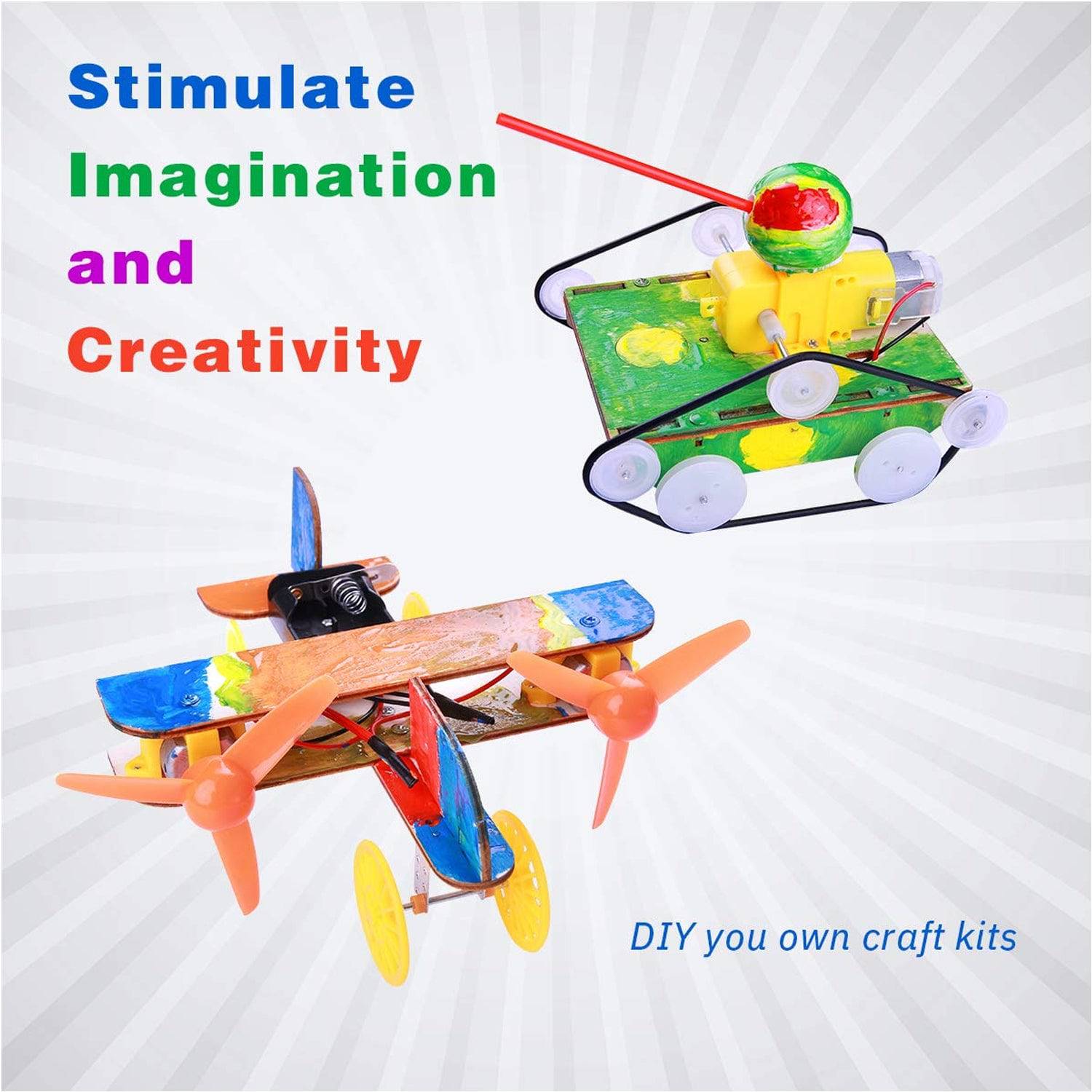 DIY 2-in-1 Wooden Robotic STEM Kit, Woodworking Project