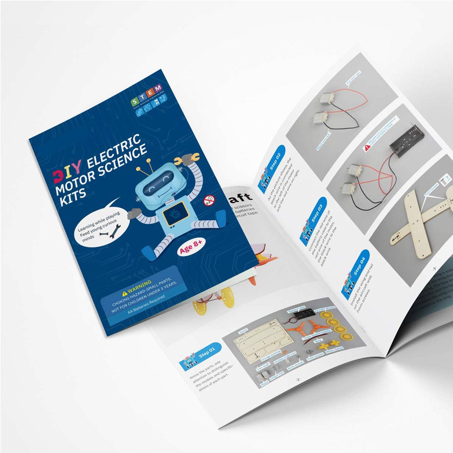 DIY 2-in-1 Wooden Robotic STEM Kit, Woodworking Project