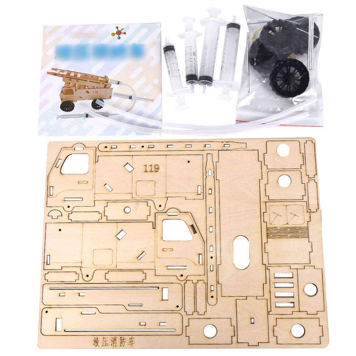 DIY Fire Truck STEM Kit Hydraulic Ladder Fire Truck