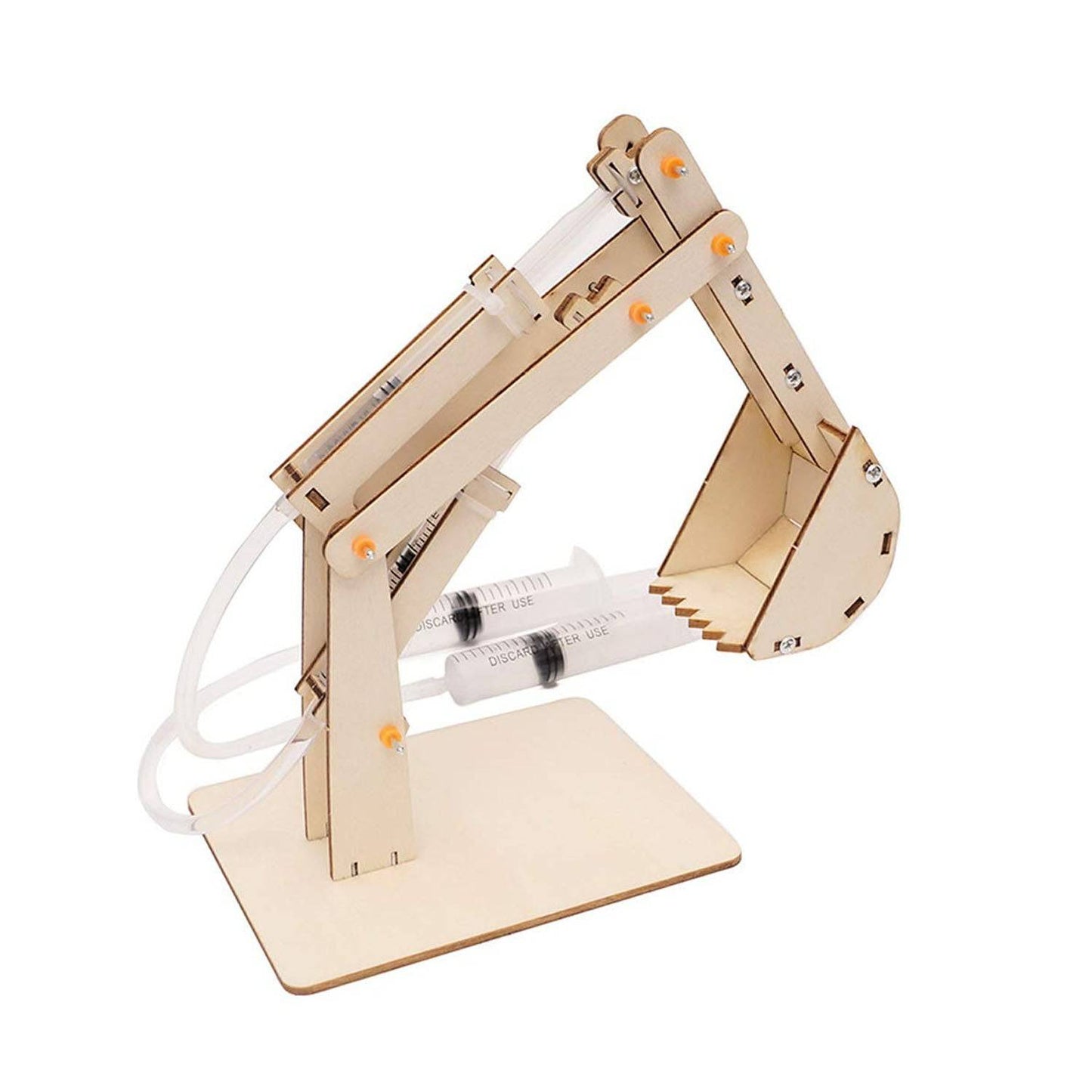DIY Hydraulic Excavator STEM Kit Wooden Two Degree of Motion