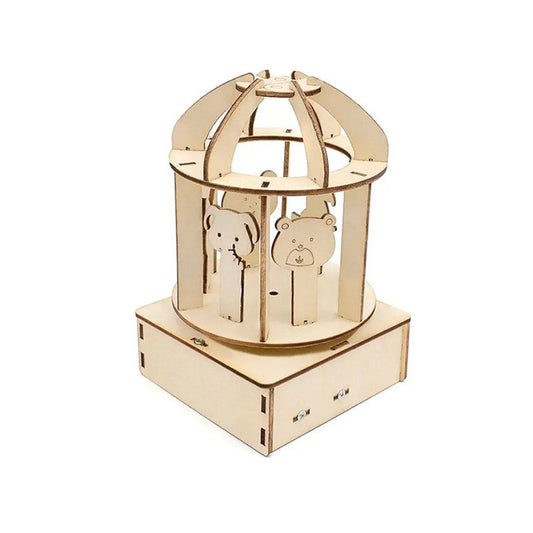 DIY Carousel Music Box STEM Kit Wooden Carousel Music Box