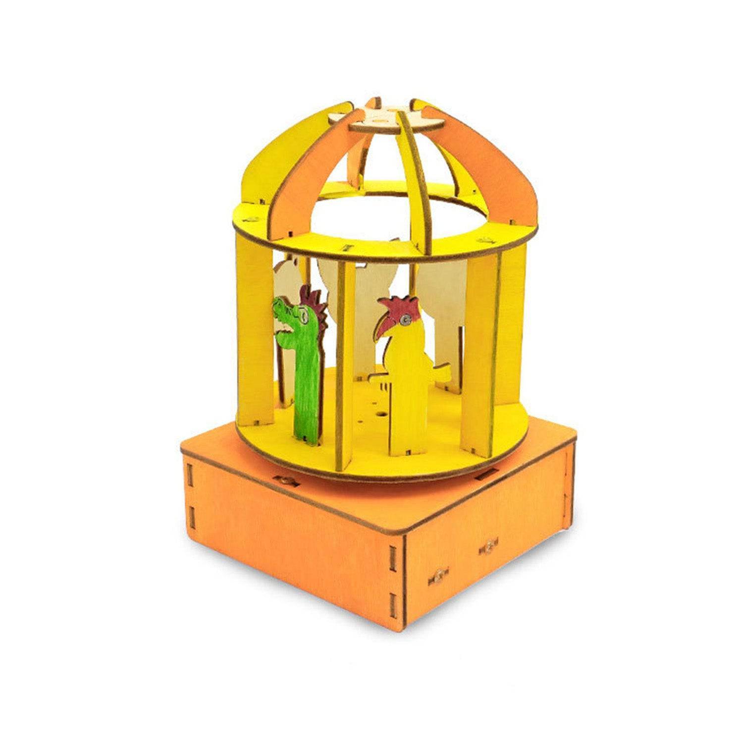 DIY Carousel Music Box STEM Kit Wooden Carousel Music Box