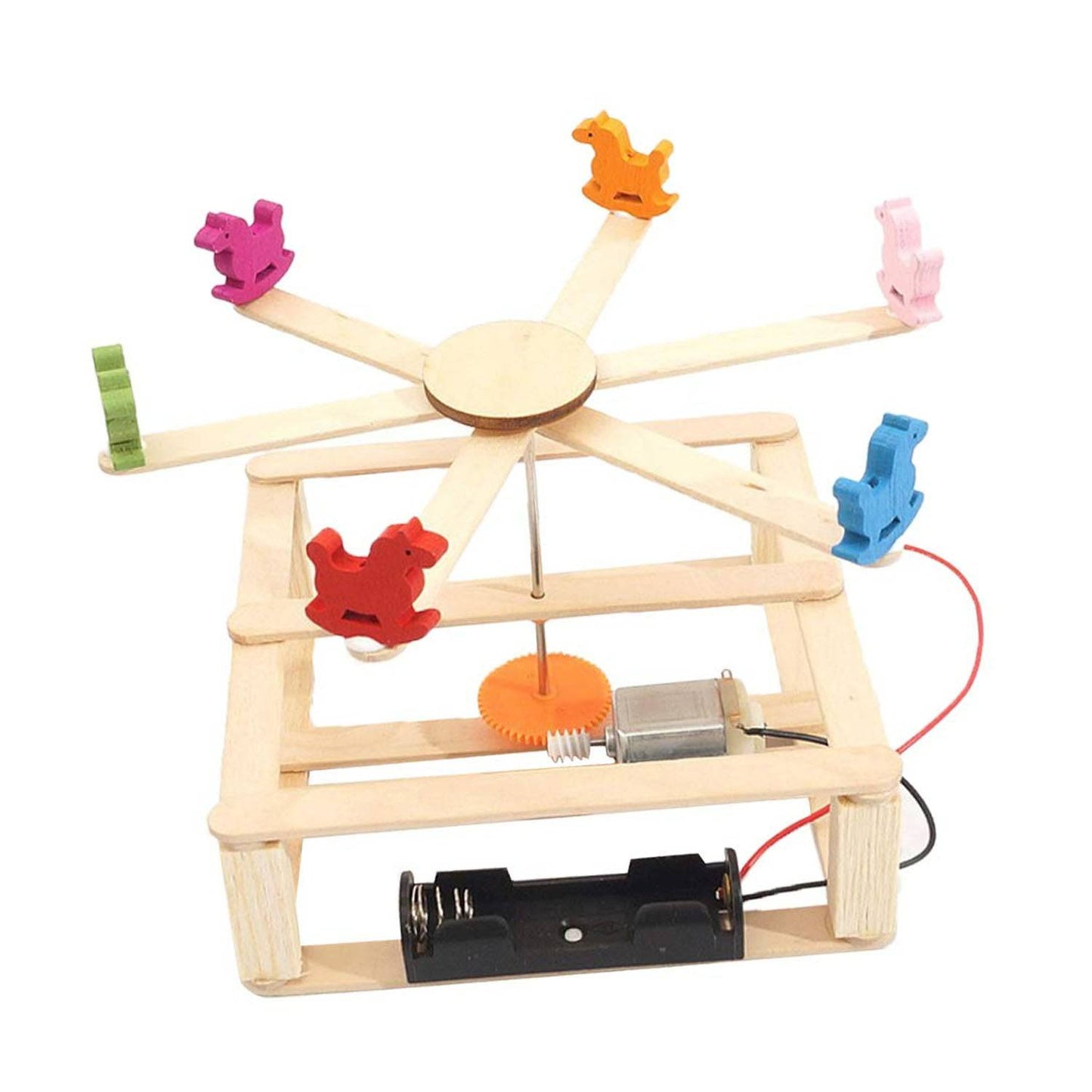 DIY Whirligig Carousel STEM Kit Wooden Merry-Go-Round