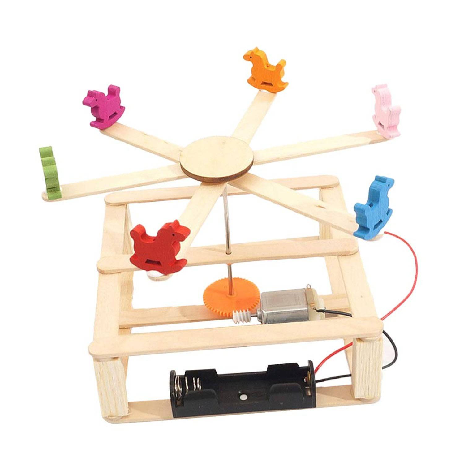 DIY Whirligig Carousel STEM Kit Wooden Merry-Go-Round