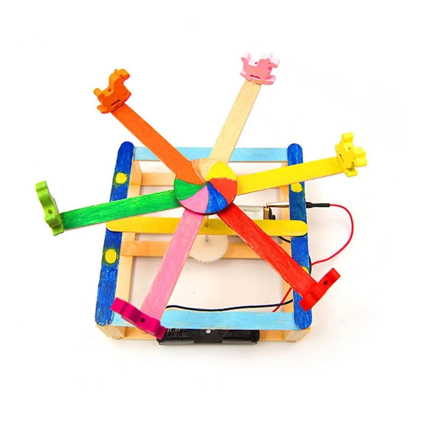 DIY Whirligig Carousel STEM Kit Wooden Merry-Go-Round