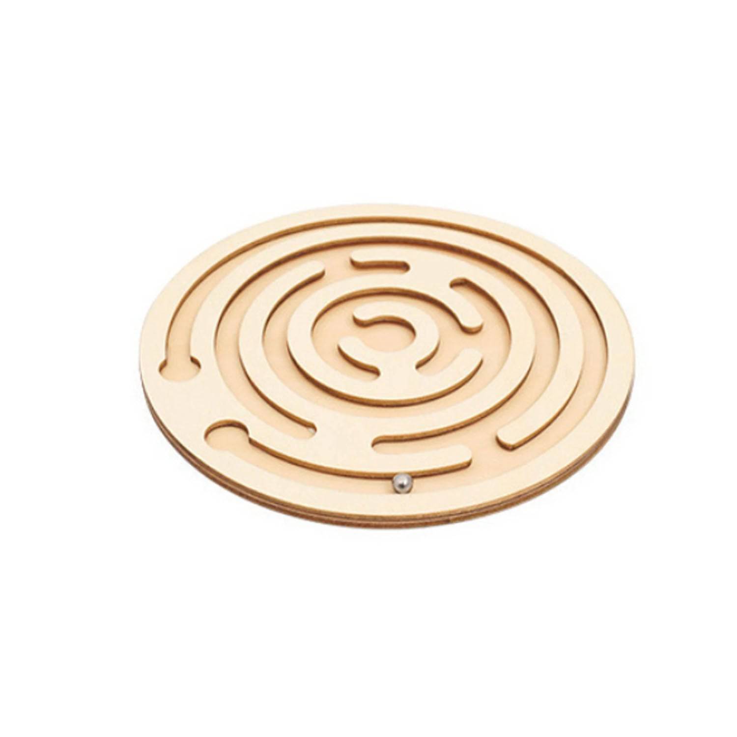 DIY Circular Maze STEM Kit Wooden Puzzle Maze Toy
