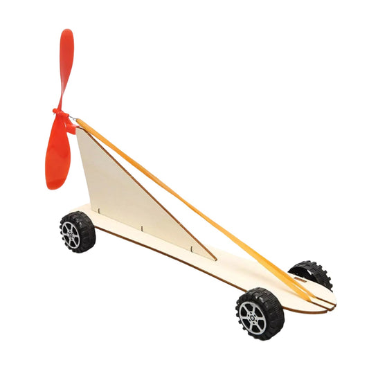 Rubber Band Car STEM Kit DIY Wooden Science Experiment Model Set Rubber Band Power Sets Educational STEM Kit For Boys Girls - RS6308