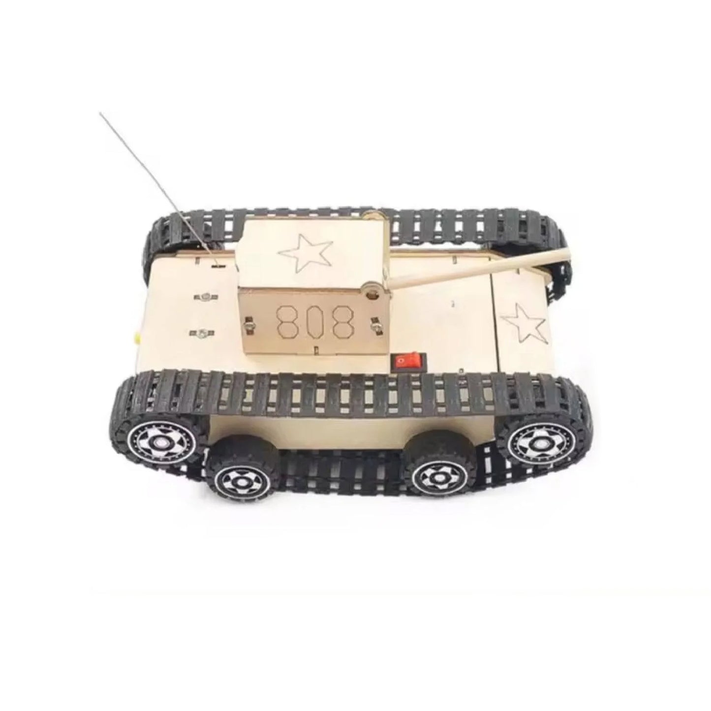 DIY Electric Tank STEM Kit STEM Science Project Education DIY Kit Electric Tank Wooden Model Robot Construction Sets Electric Educational STEM Kit Science Project Kit Technological - RS6317