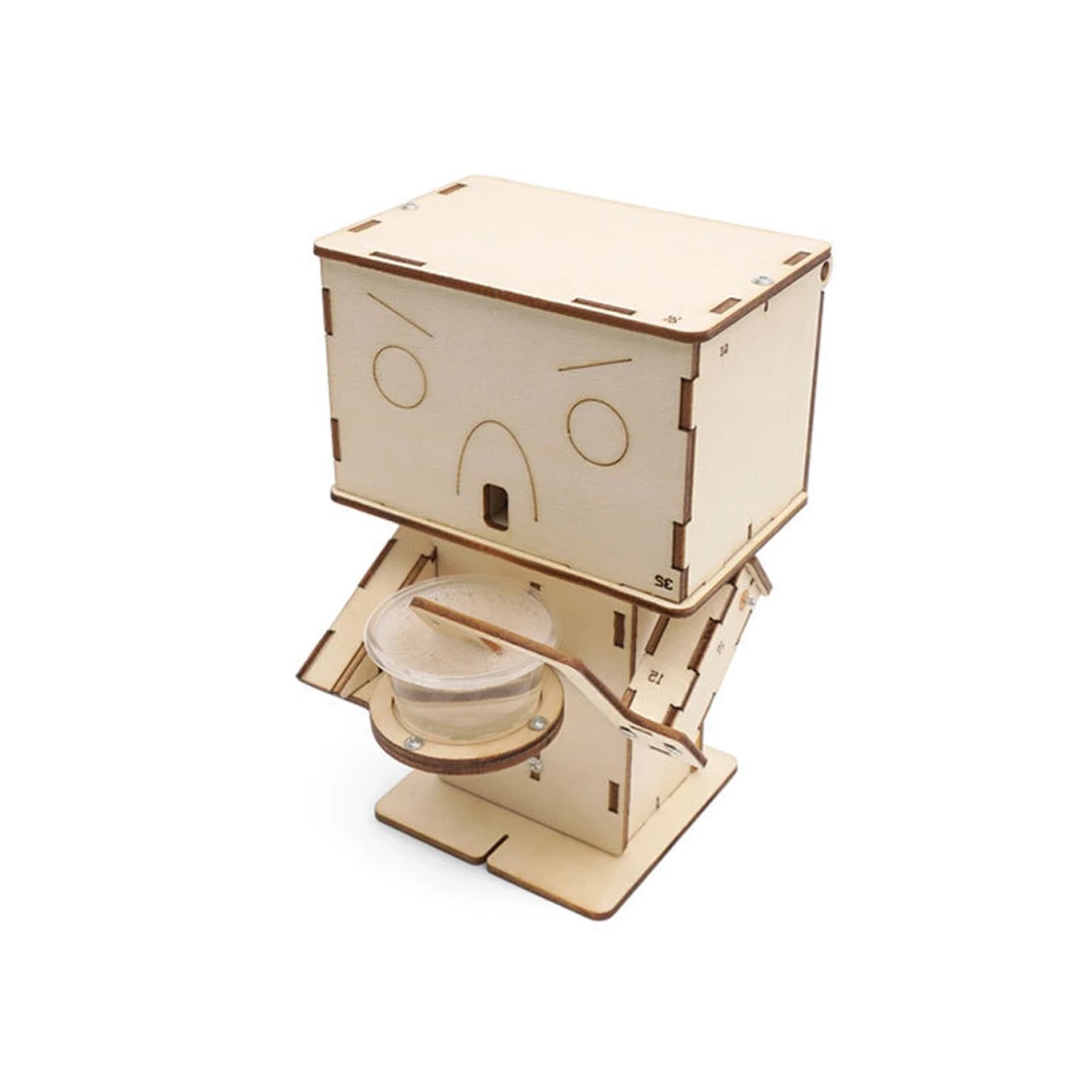DIY Bubble Machine STEM Kit Mini Wooden Robot Bubble Blower Machine
