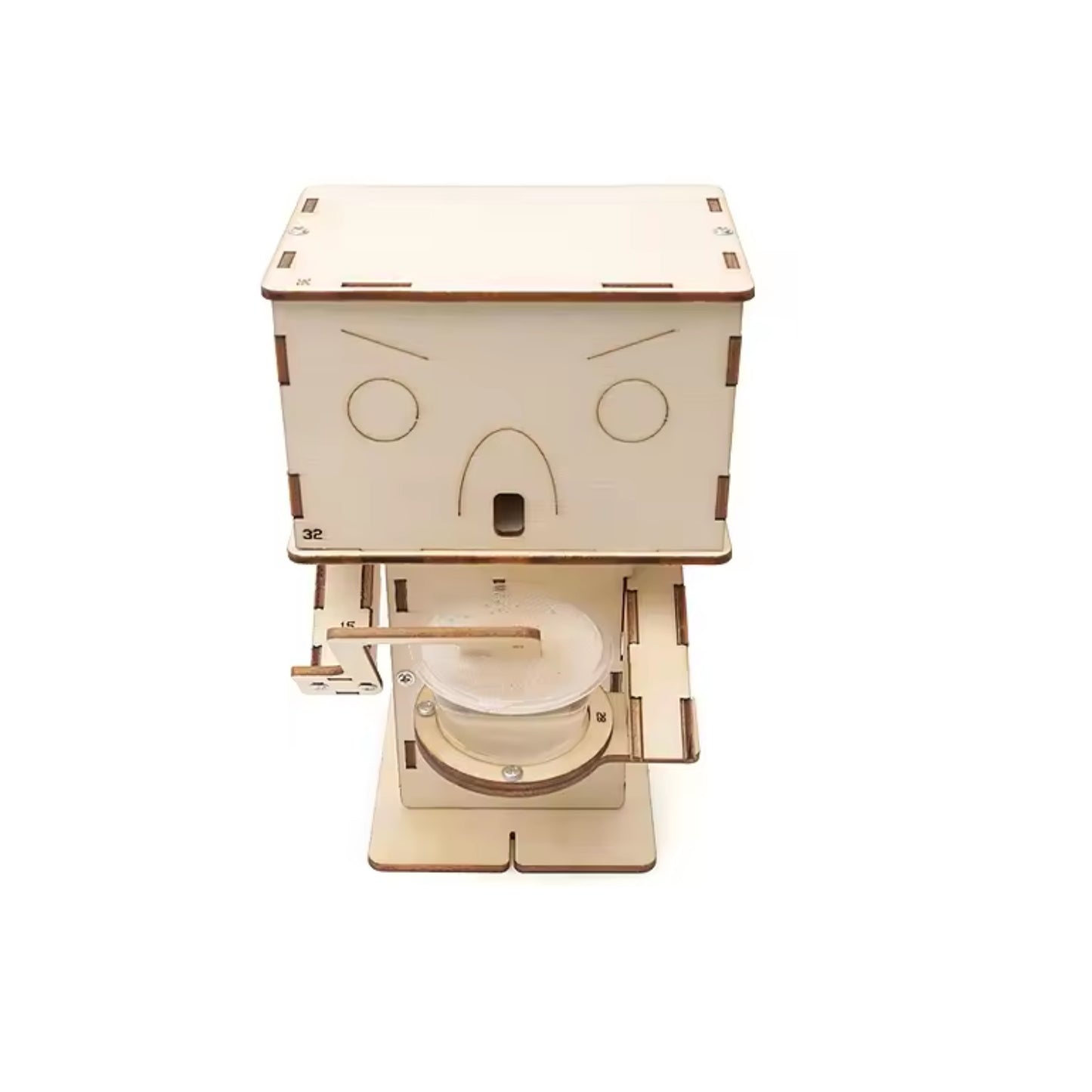 DIY Bubble Machine STEM Kit Mini Wooden Robot Bubble Blower Machine