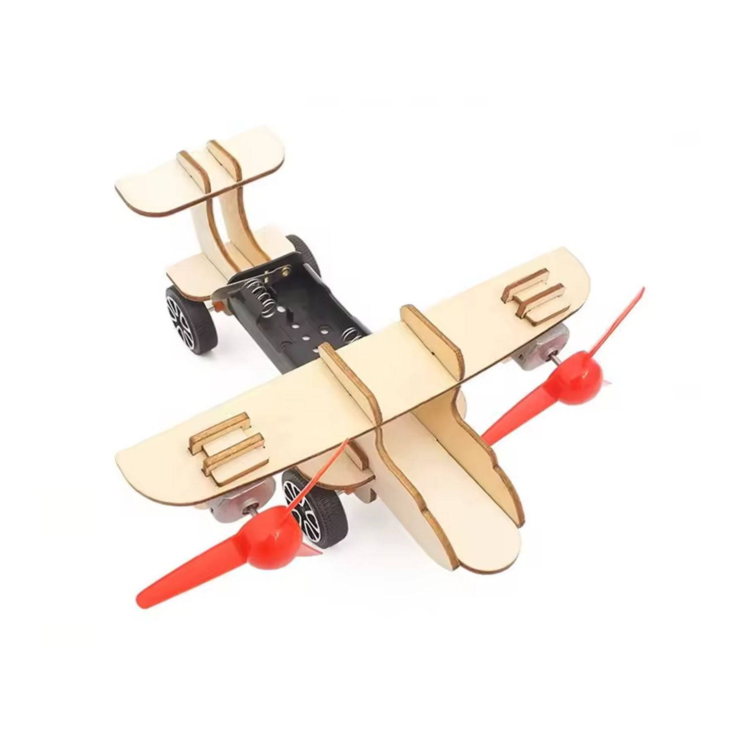 DIY Aircraft STEM Kit Twin-Engine Toy Taxiing Aircraft
