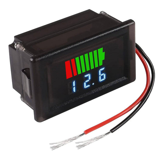 12-60V Battery Capacity Meter 0.56" Dual Display Waterproof