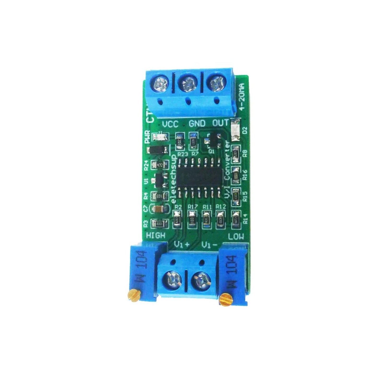0-10V to 4-20mA Voltage to Current Converter Current Transmitter Module High-Accuracy Current Transmitter With DIN Rail Mounting And Low Power Consumption For Industrial Automation - RS6627