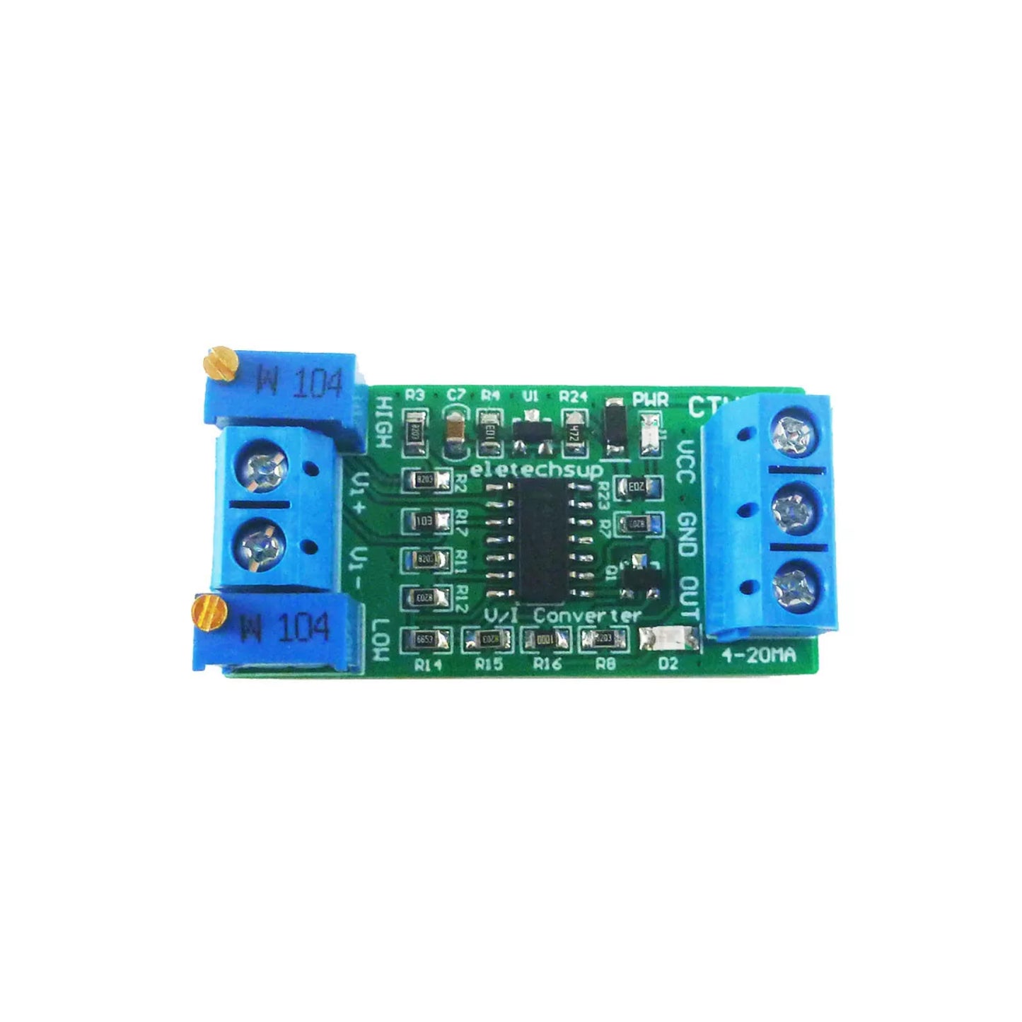 0-10V to 4-20mA Voltage to Current Converter Current Transmitter Module High-Accuracy Current Transmitter With DIN Rail Mounting And Low Power Consumption For Industrial Automation - RS6627
