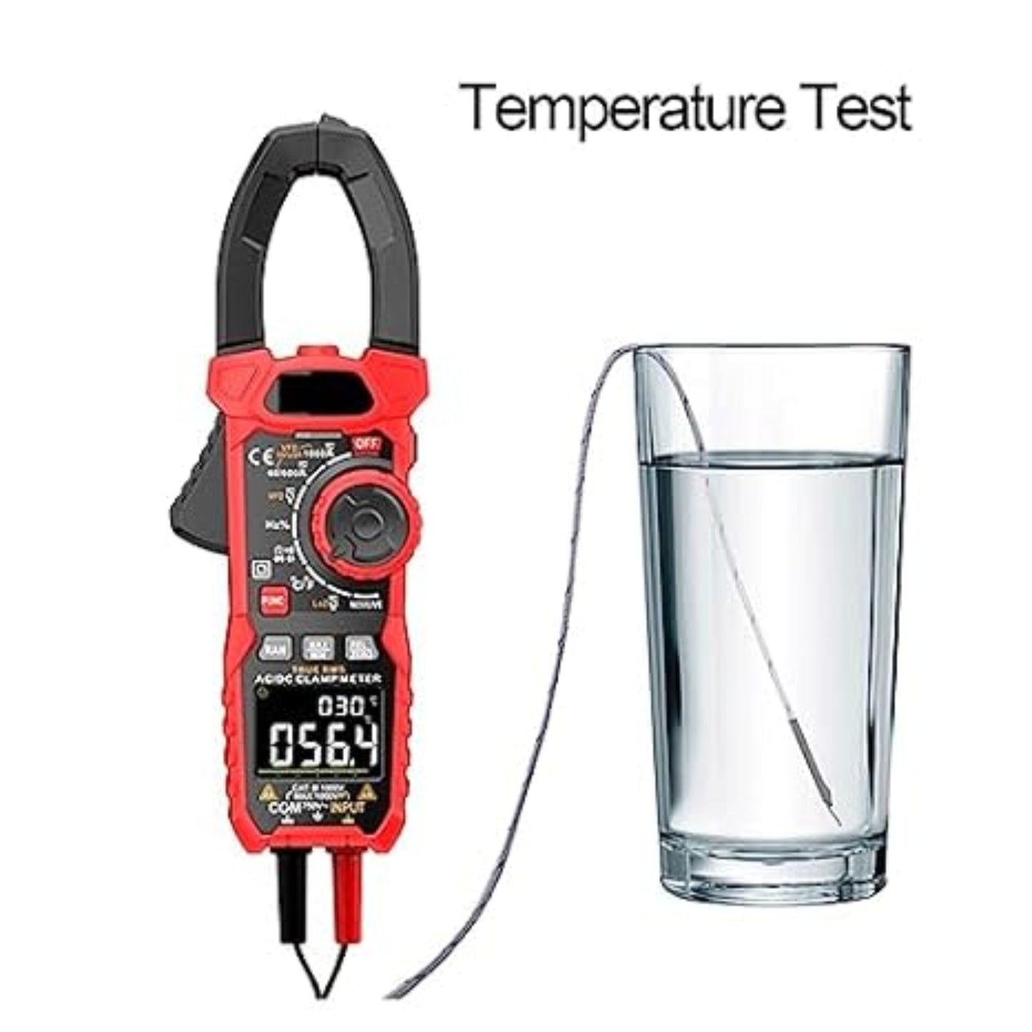 Kaiweets HT208D Digital Clamp Meter Precision AC/DC Current Measurement With True RMS And Inrush Current Monitoring For Electrical Trouble Shooting And Industrial Applications - RS6645