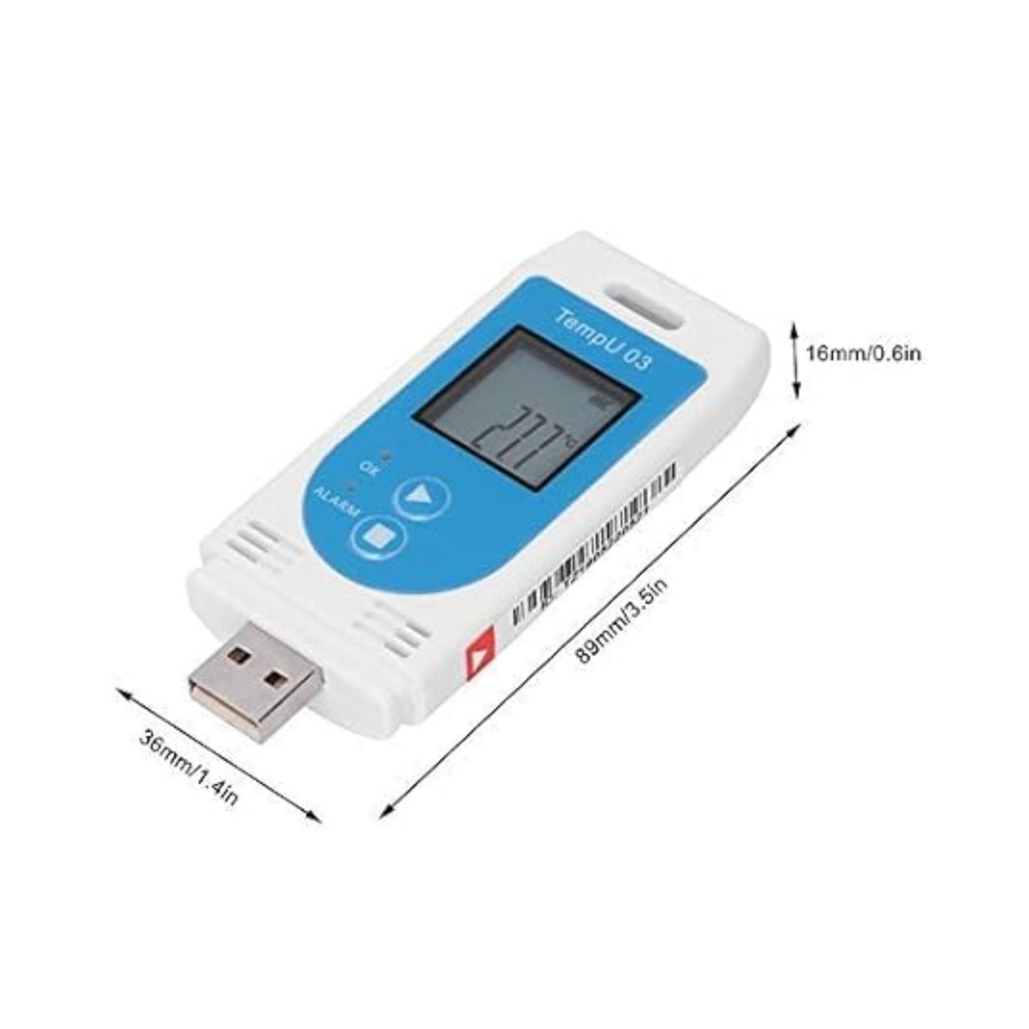 Tzone Tempu03 Temperature and Humidity Data Logger Reliable Temperature and Humidity Tracking Wireless Temperature and Humidity Data Logger Portable Multi-Use Temperature and Humidity Logger With Real-Time Monitoring and Data Storage - RS6892