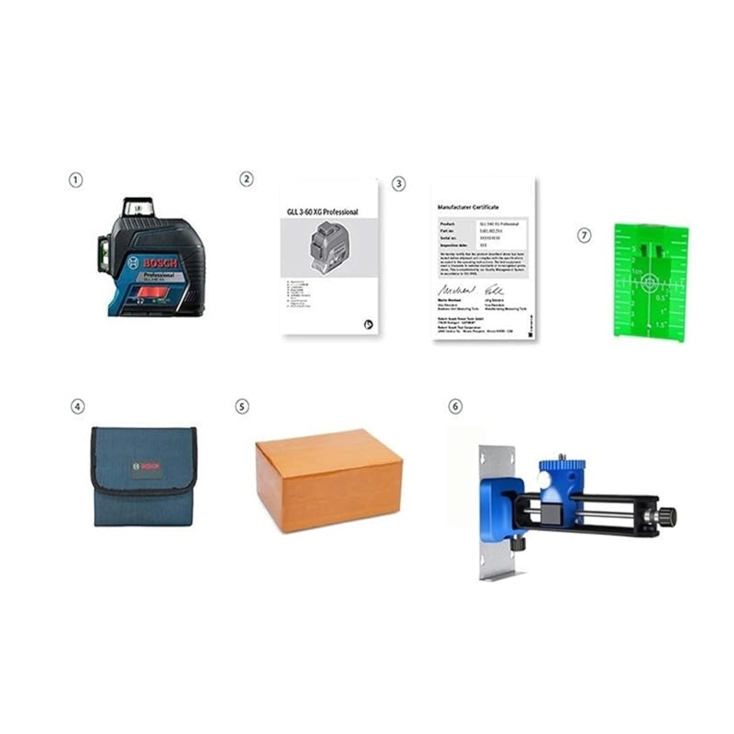 BOSCH GLL 3-60XG Laser Measurement Tool Professional-Grade 3x360° Green Line Laser Level With Self-Leveling and Long-Range Accuracy For Construction Remodeling and Accurate Line Laser Level for Professional Use - RS6917