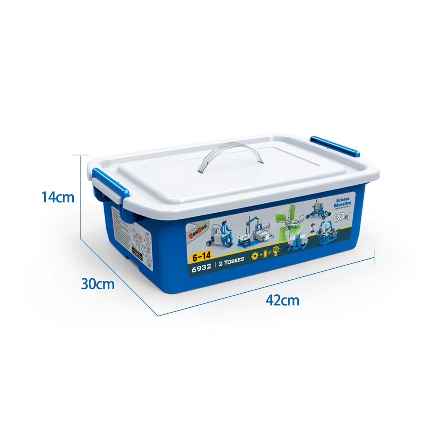 BanBao 80 in 1 Building Blocks Kit STEAM Kit With Motor Power Machine Experiment Bricks Educational Model Toys - RS6963