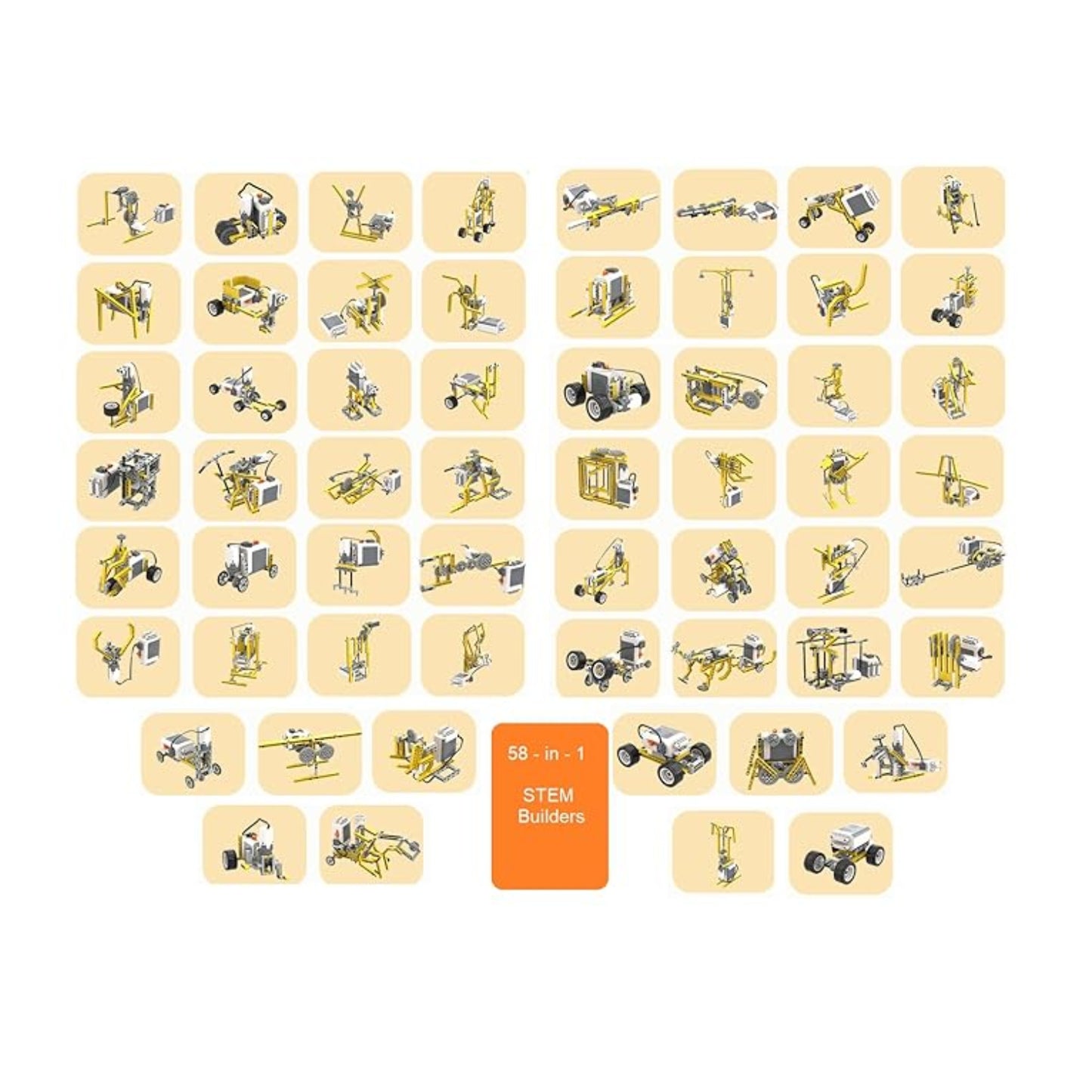 58-in-1 Technic Building Blocks Set Spark Creativity And Learning Compatible With 9686 Power Functions And CB9686 420 Pieces A Fun and Educational STEM Activity For Kids - RS7002