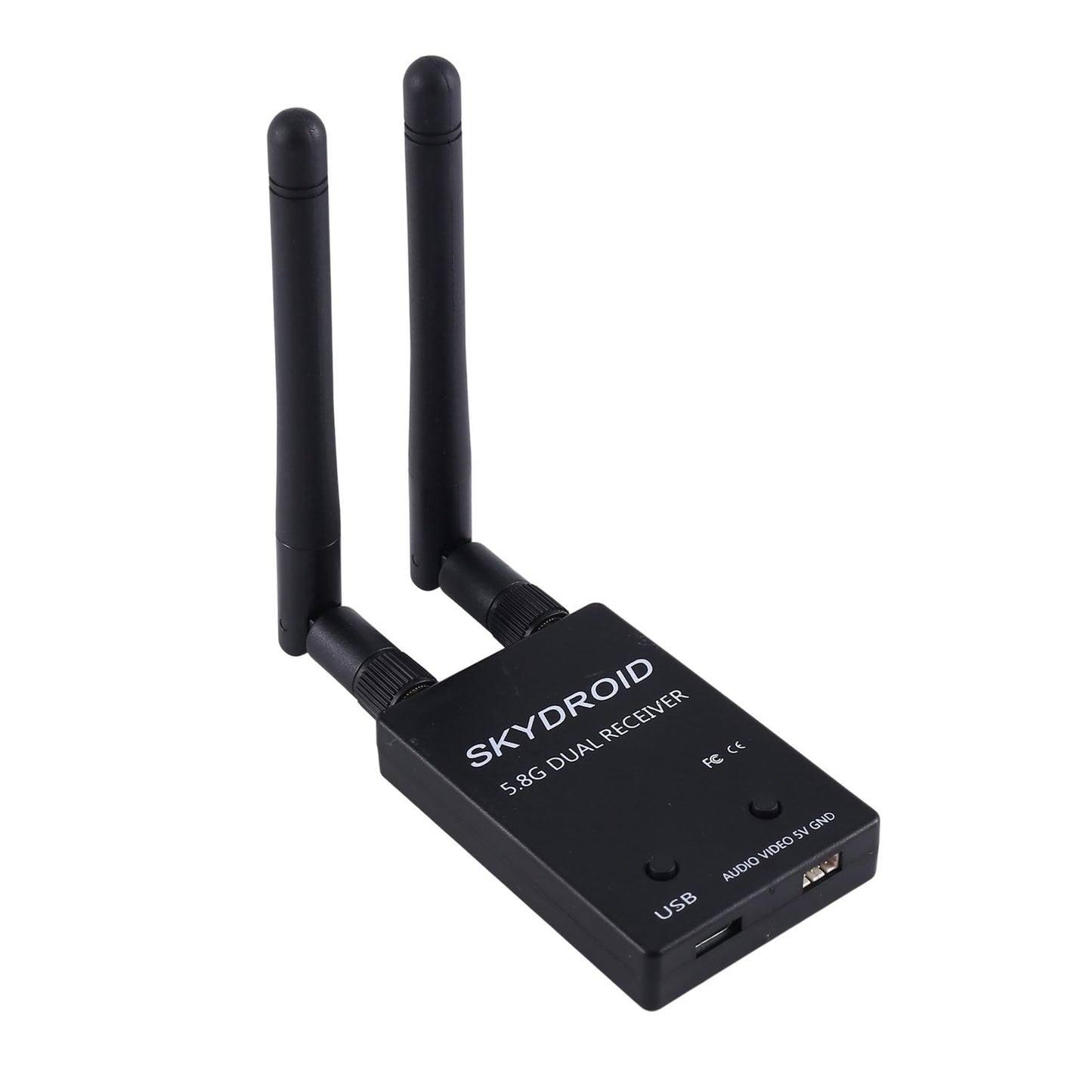 Skydroid 5.8GHz OTG FPV Receiver Antenna FPV Receiver OTG FPV Receiver High Quality FPV Receiver With Dual Antenna For Drone Racing Android Optimal and Android Smartphone Compatibility - Black - RS7022