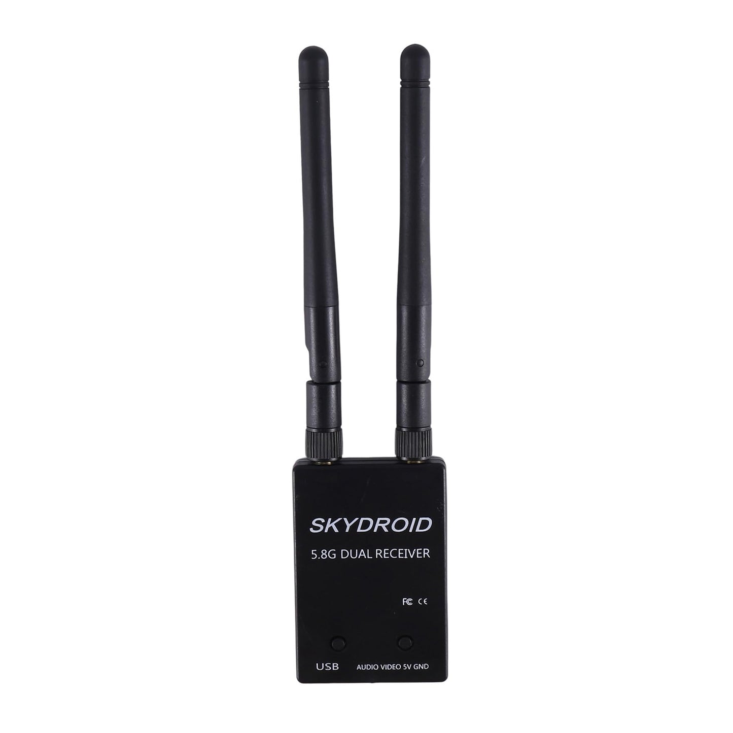 Skydroid 5.8GHz OTG FPV Receiver Antenna FPV Receiver OTG FPV Receiver High Quality FPV Receiver With Dual Antenna For Drone Racing Android Optimal and Android Smartphone Compatibility - Black - RS7022