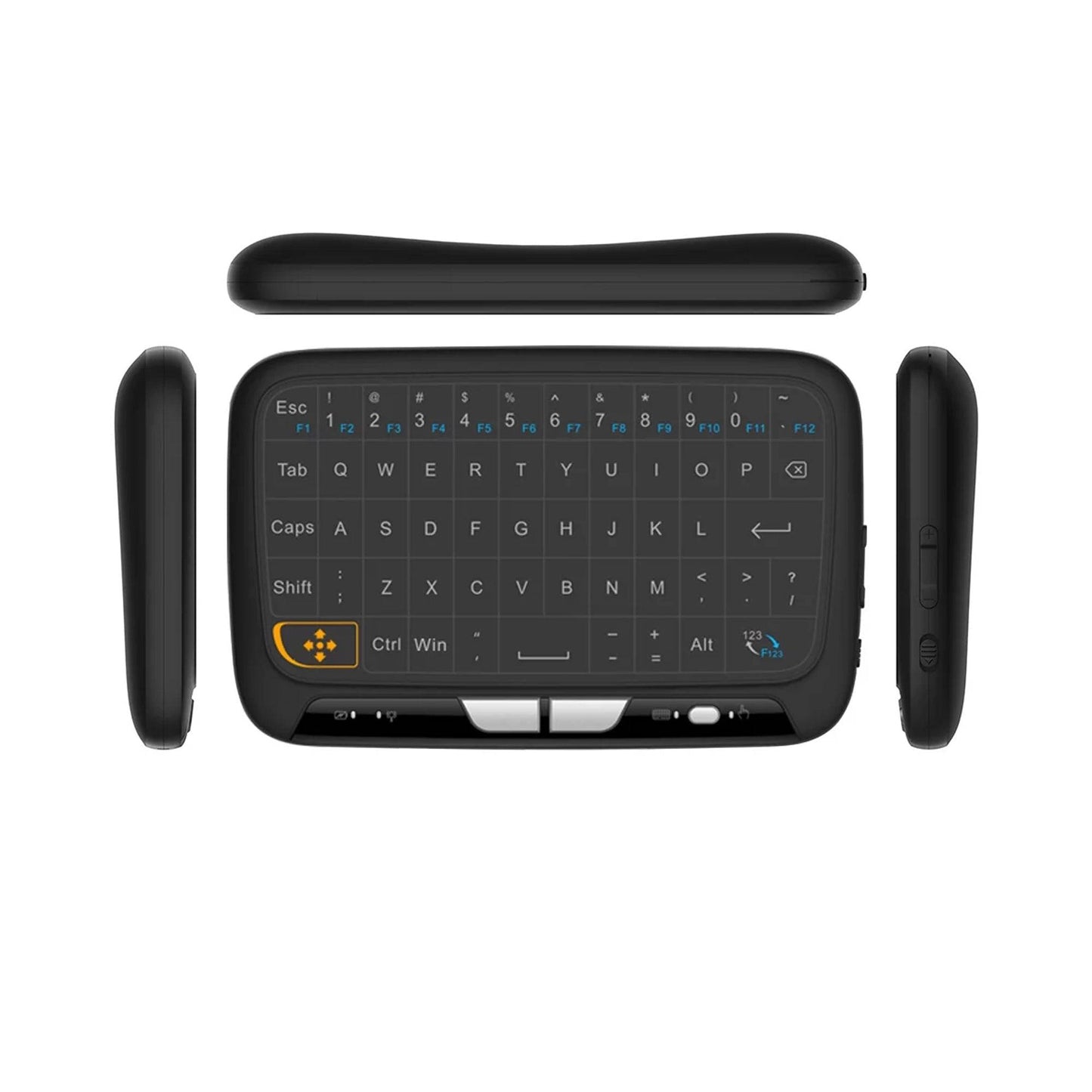 H18 2.4GHz Mini Keyboard Air Mouse QWERTY Keyboard - Black