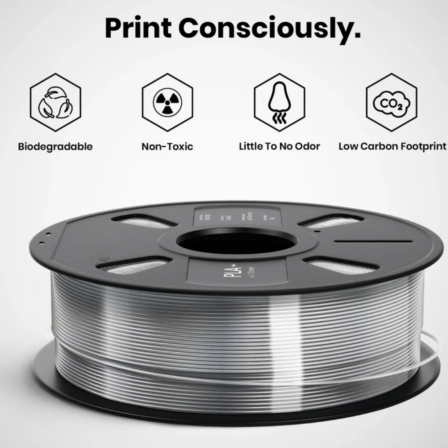 1kg Silver Silk PLA+ Filament - 1.75mm