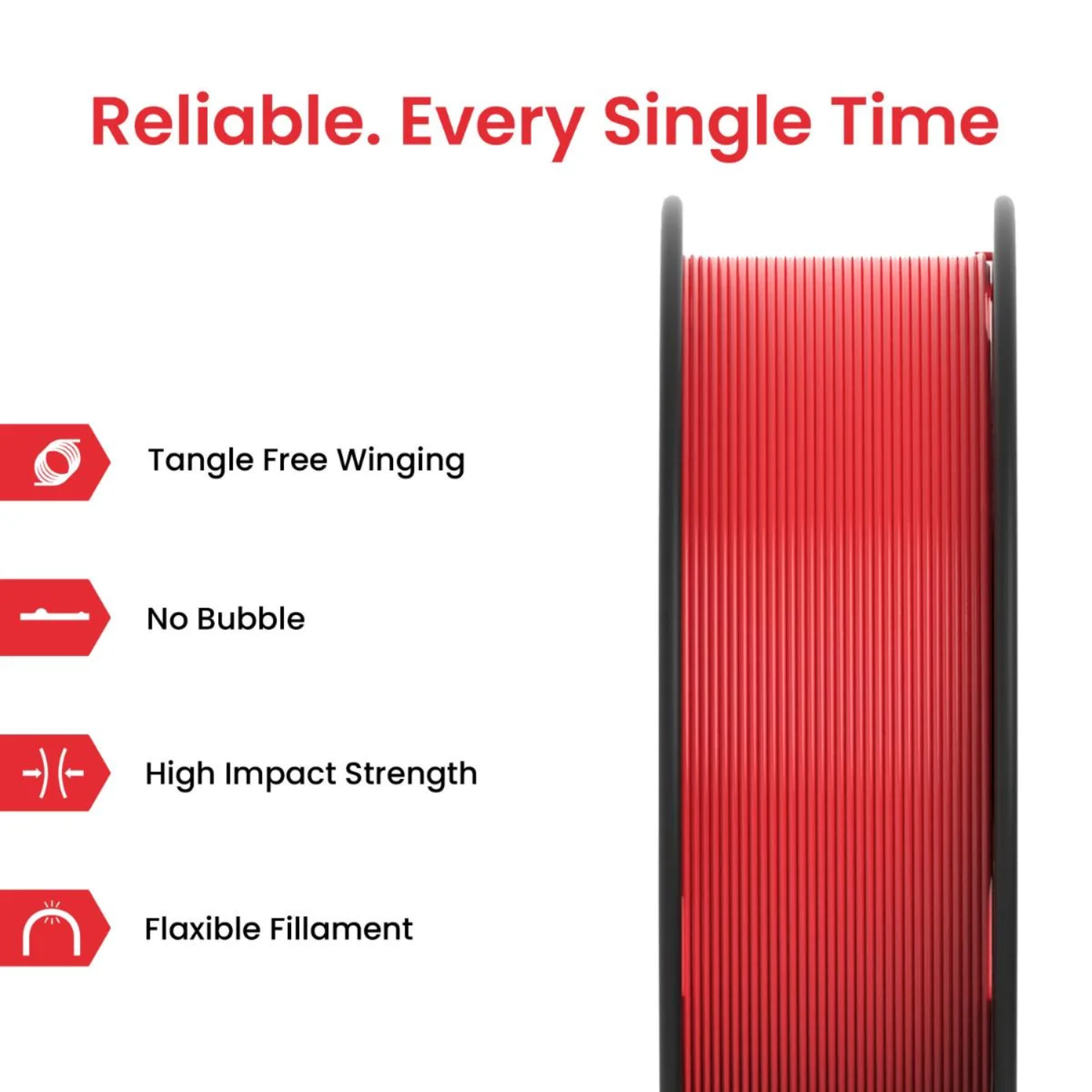 High-Performance Strawberry Red PLA Filament
